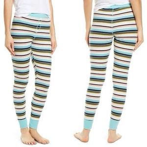 BP. Thermal Leggings Ling Underwear in Blue Merchant Evie Stripe Size Large NWT